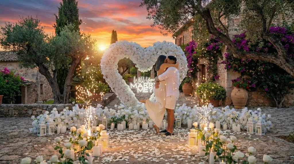wedding proposal at ibiza villa
